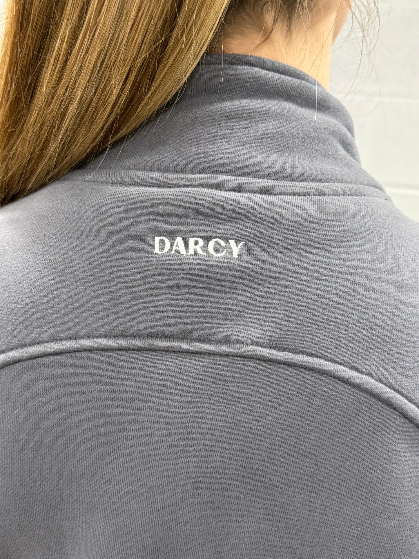 Soft Grey Zip-Up Sweater