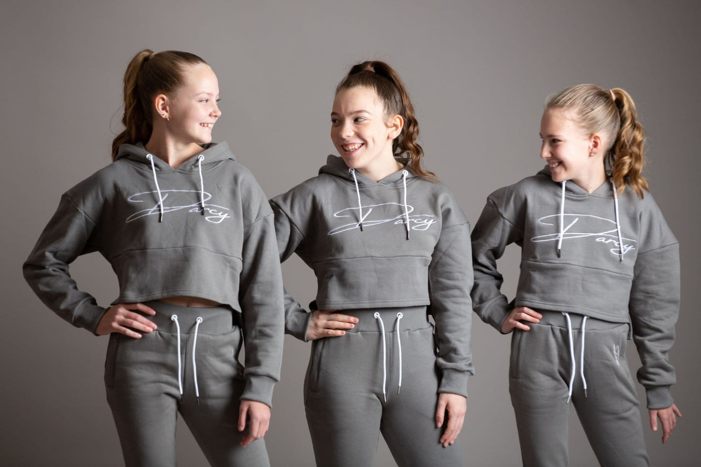 Misty Grey Script Jogger Set