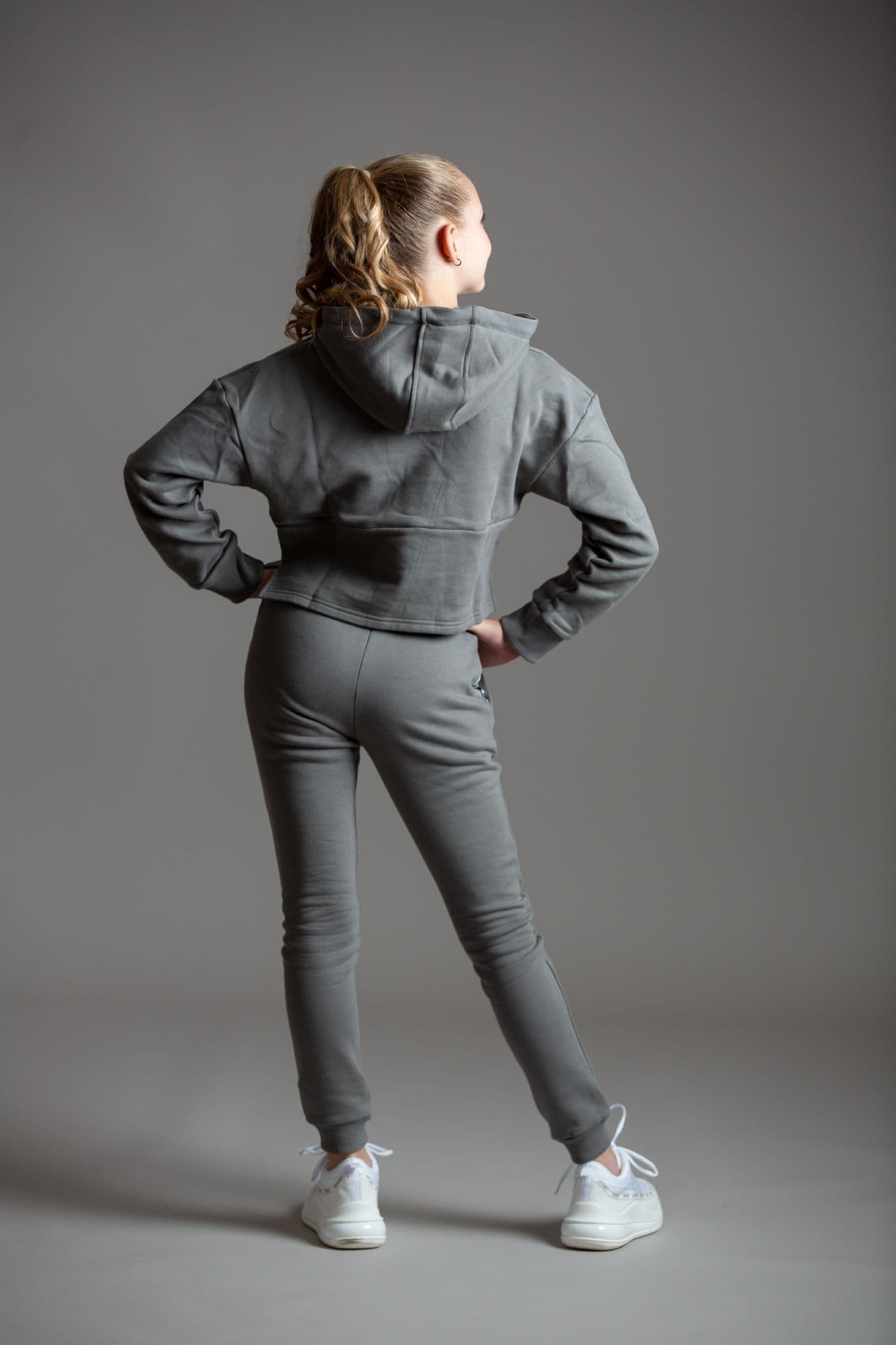 Misty Grey Script Jogger Set