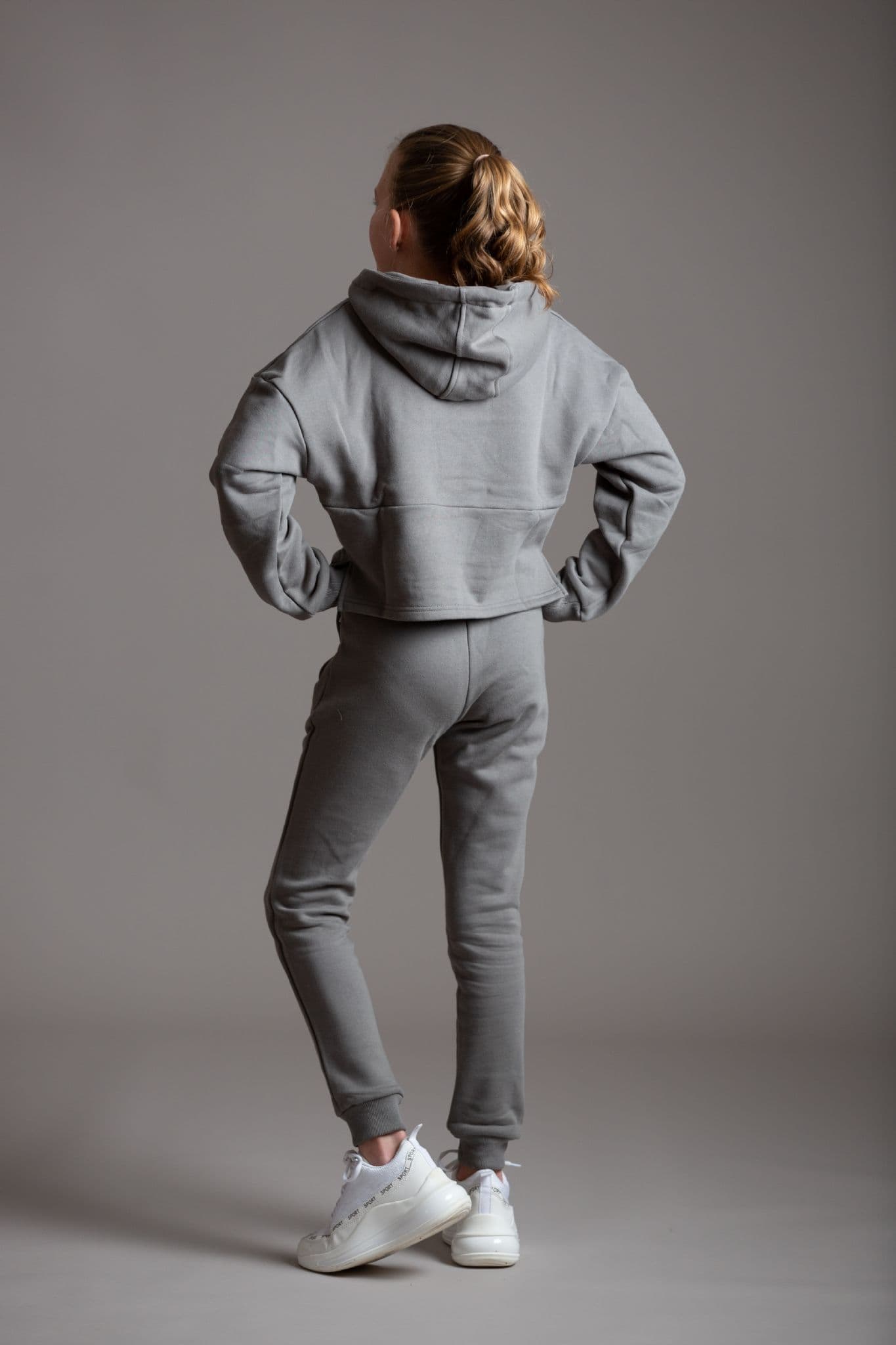 Misty Grey Script Jogger Set