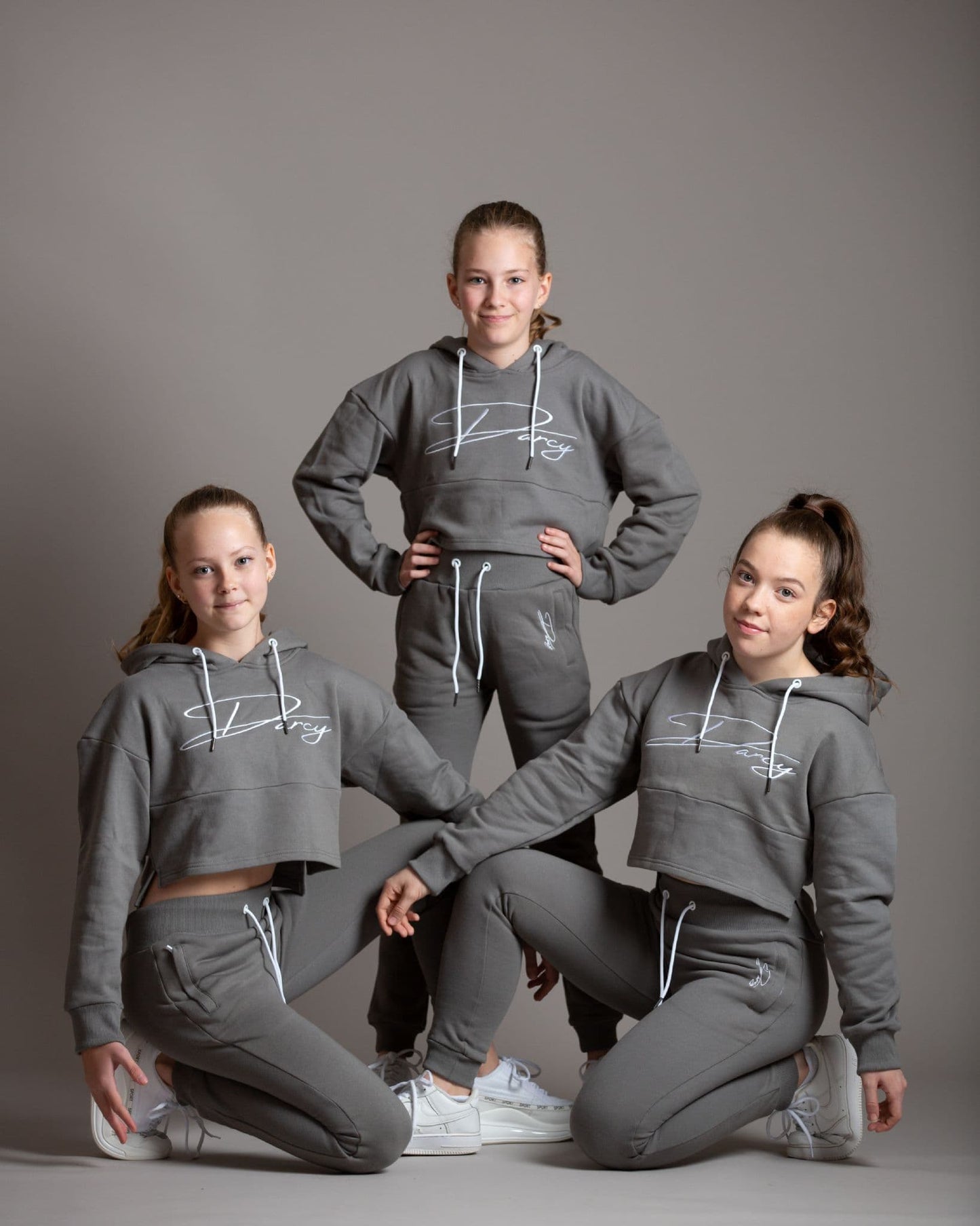Misty Grey Script Jogger Set