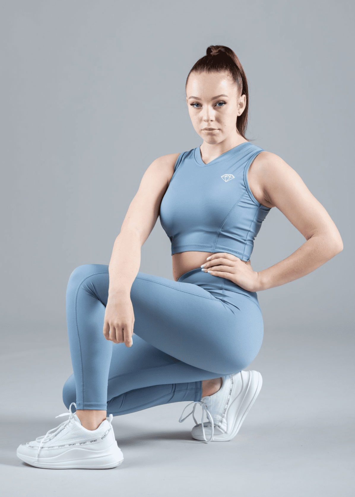 Soft Blue Sports Top
