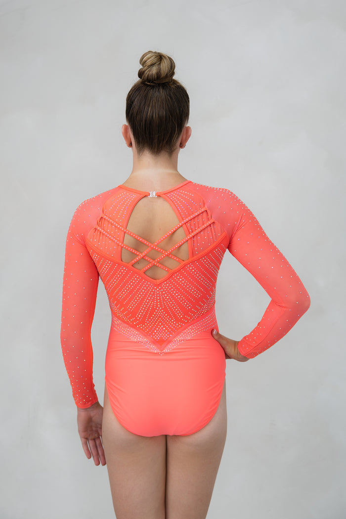 Brilliant Leotard Neon Orange Lycra