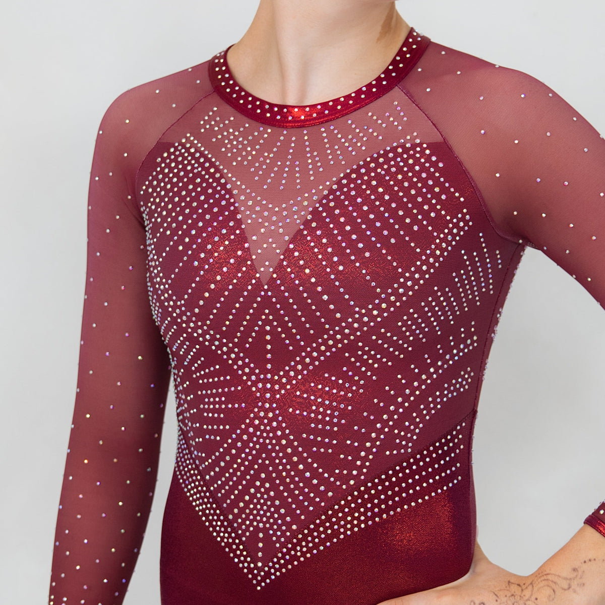 Estelle Leotard Deep Burgundy Mystique
