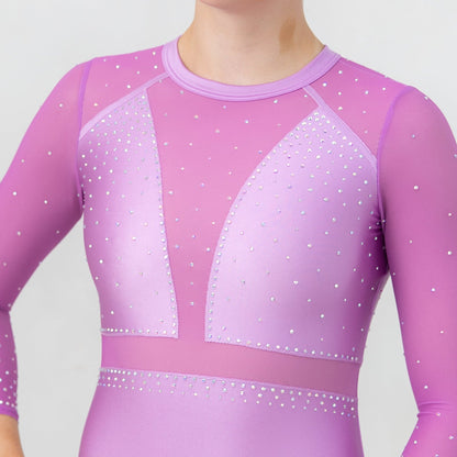 Refine Leotard Rose Blush Satin Lycra