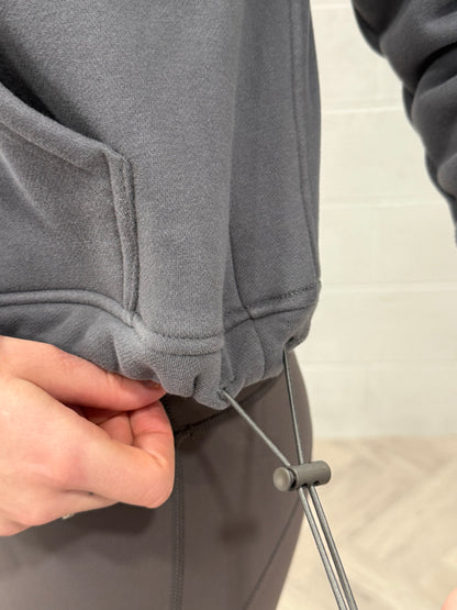 Soft Grey Zip-Up Sweater