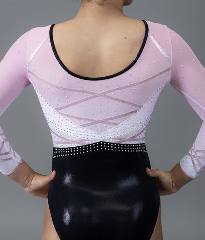 Aquamarine Leotard Black & Baby Pink
