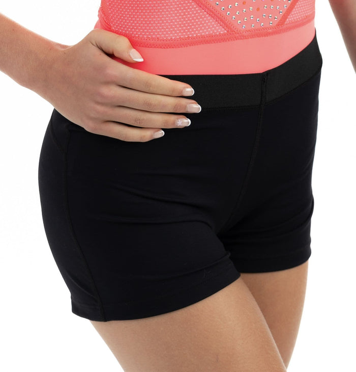 Black Lyrca Shorts - Elastic Waist