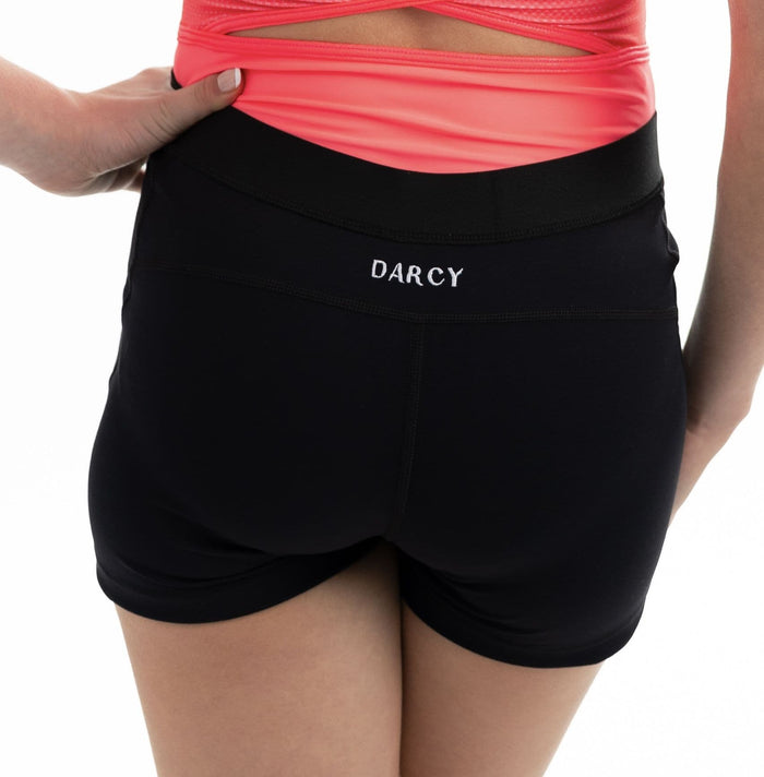 Black Lyrca Shorts - Elastic Waist