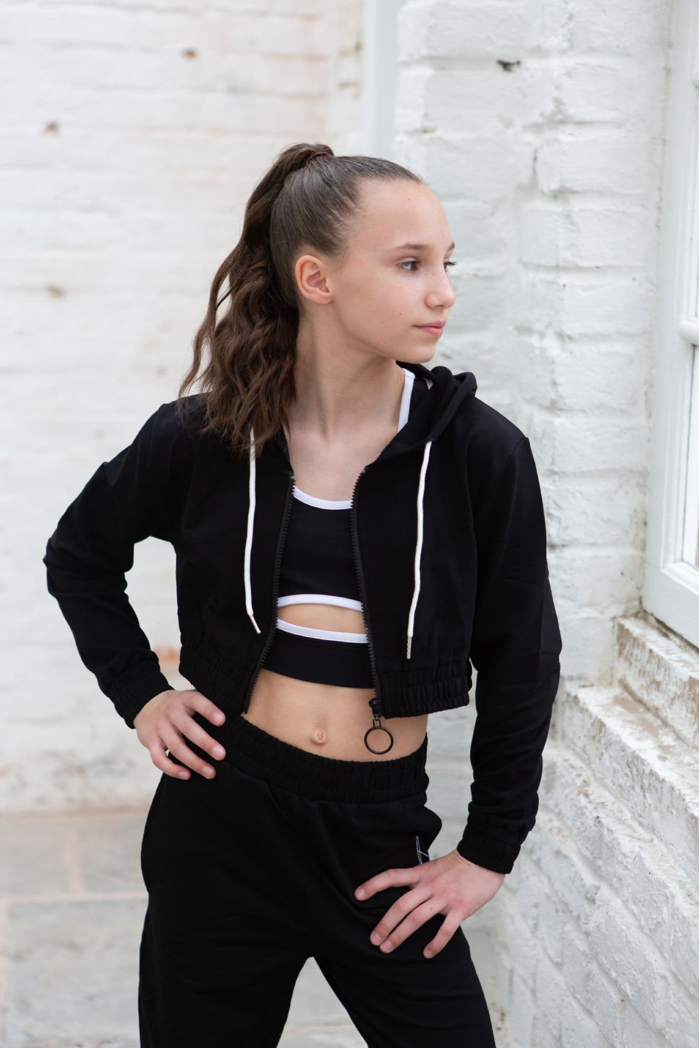Ebony Sports  Crop Jacket