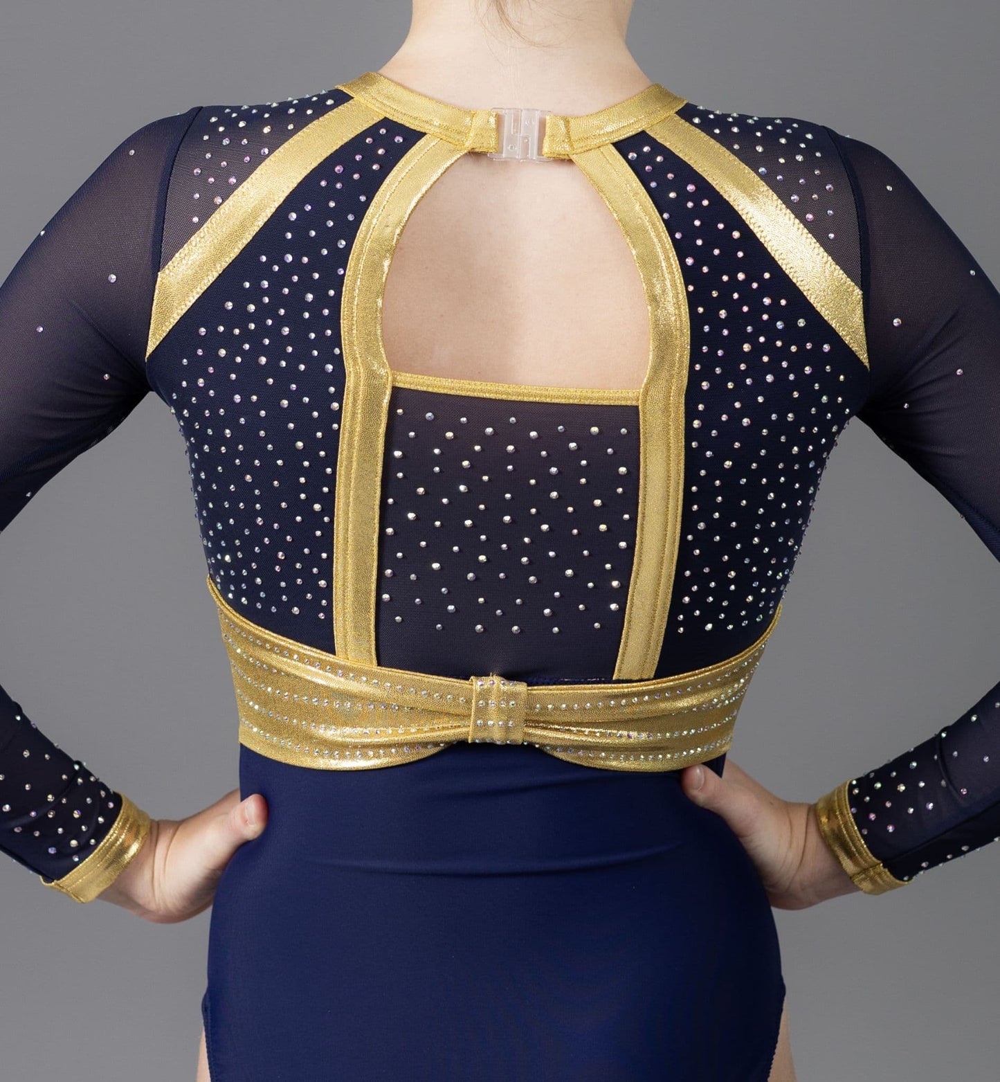 Jasmine Leotard Navy & Gold