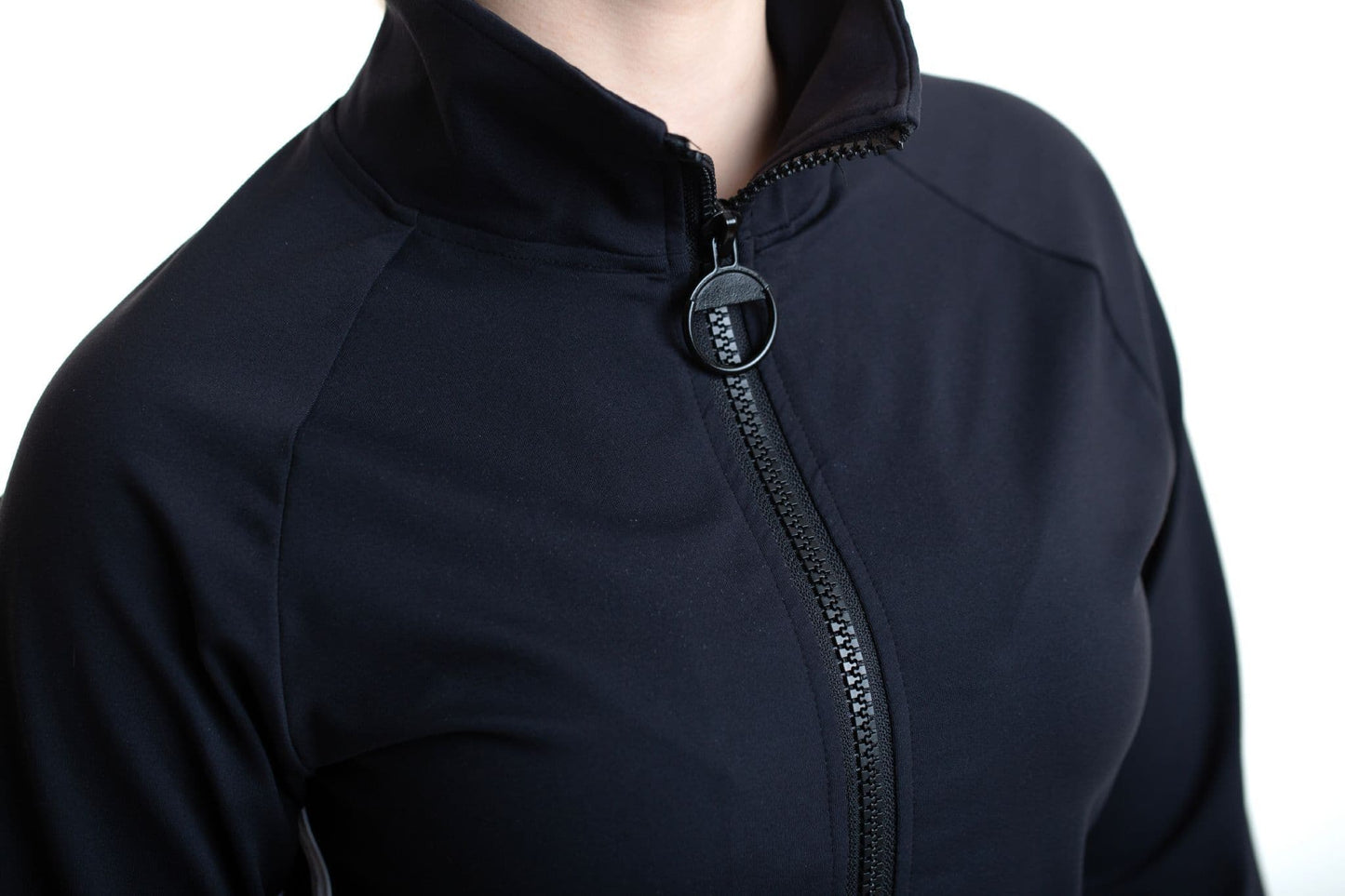 Lycra Tracksuit Jacket - EBONY BLACK