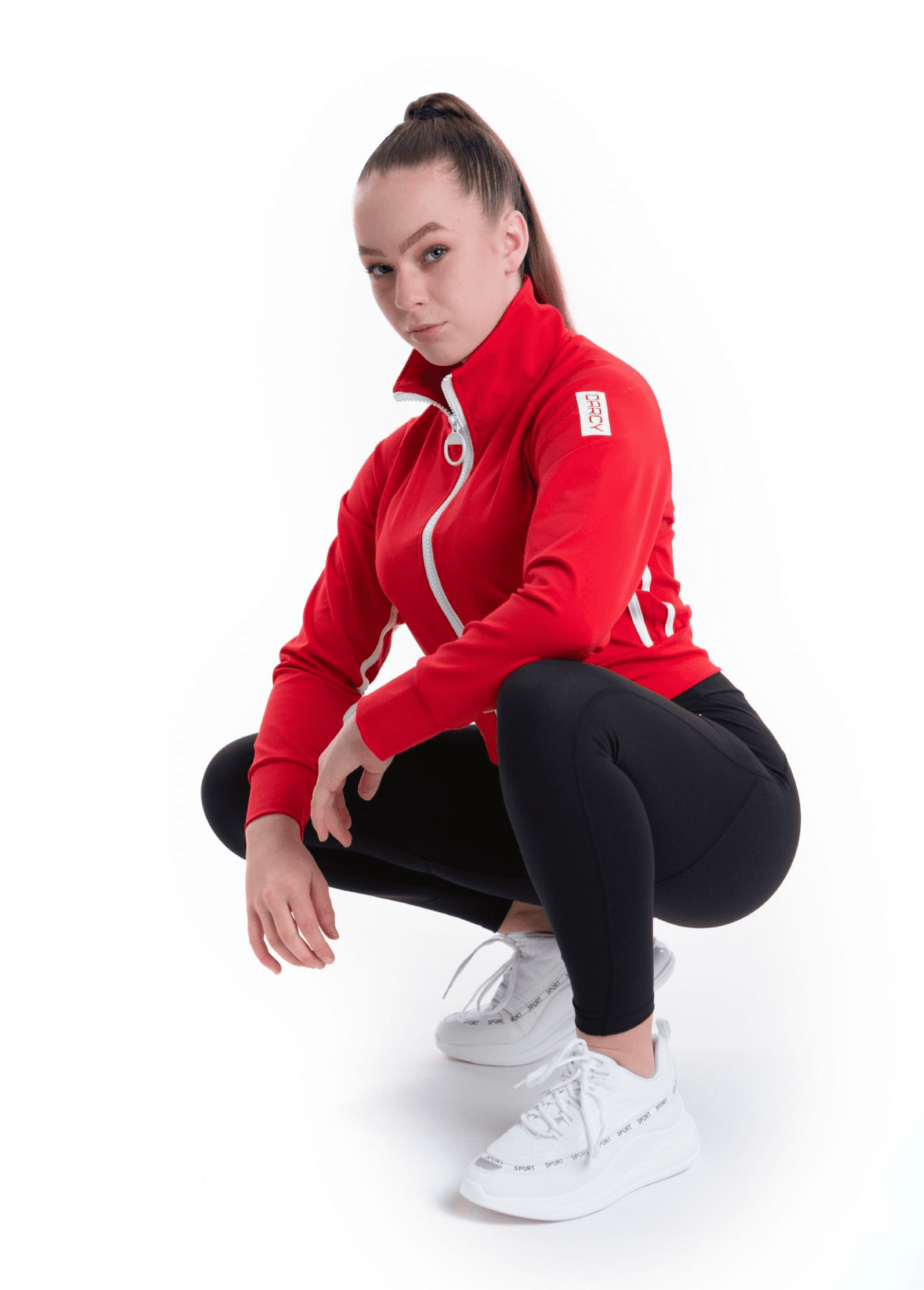Lycra Tracksuit Jacket - RACING RED