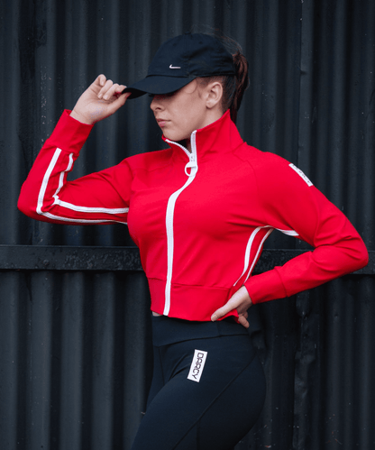 Lycra Tracksuit Jacket - RACING RED