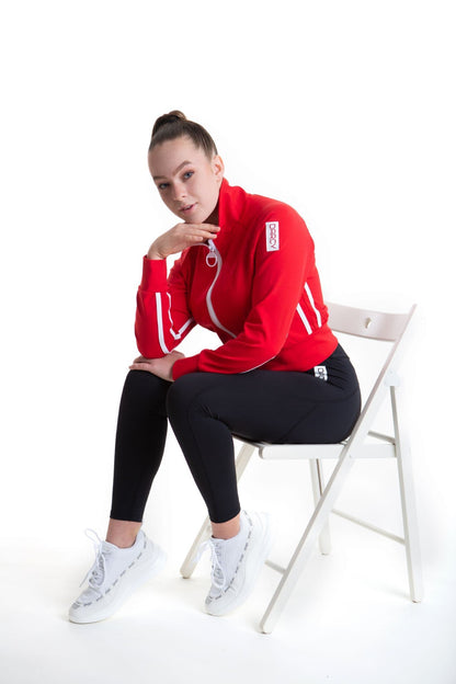 Lycra Tracksuit Jacket - RACING RED