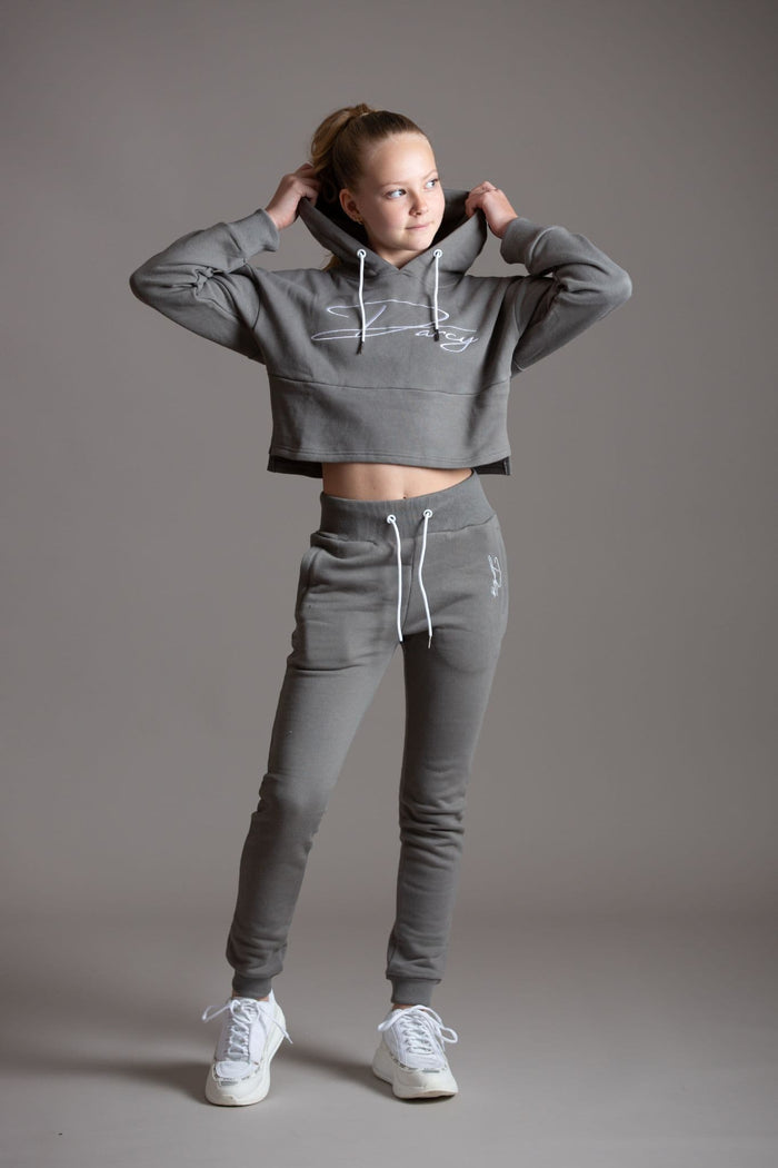 Misty Grey Script Jogger Set