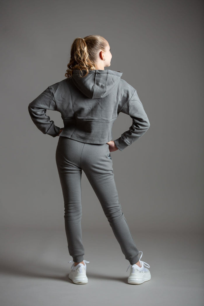 Misty Grey Script Jogger Set
