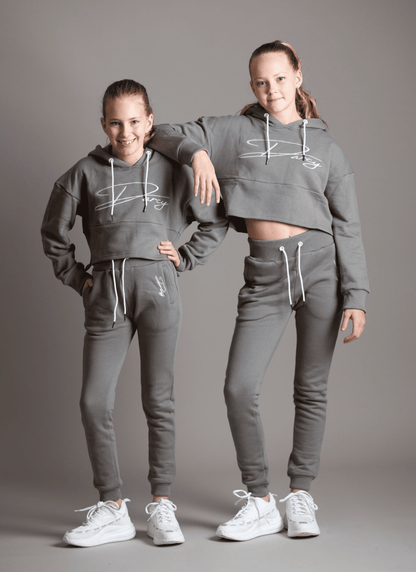 Misty Grey Script Jogger Set