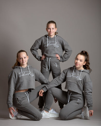 Misty Grey Script Jogger Set