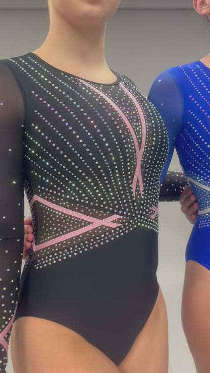 Grace Leotard Navy & Burnt Orange