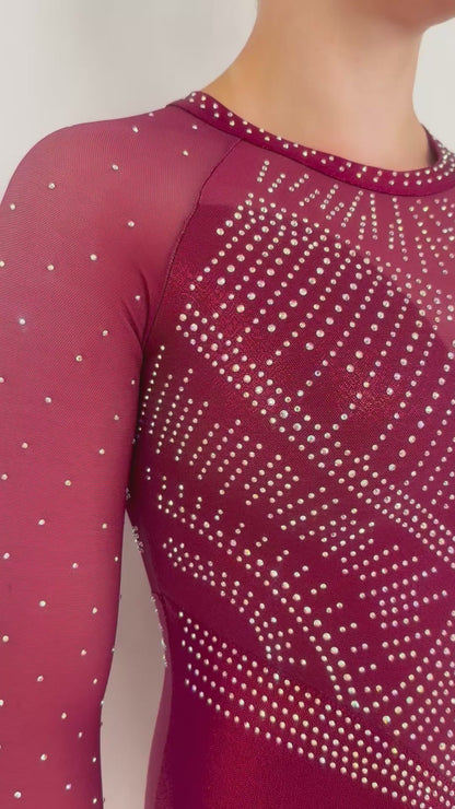 Estelle Leotard Deep Burgundy Mystique