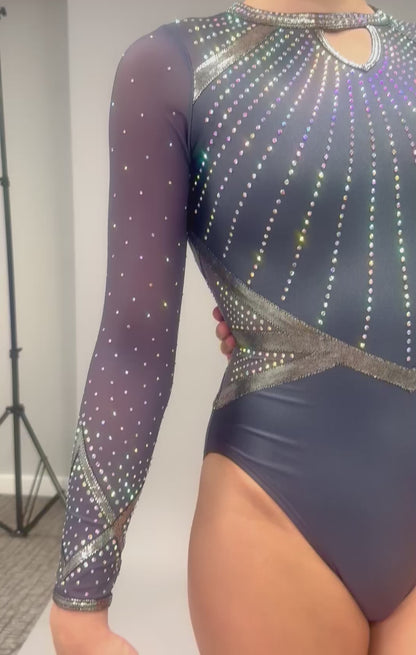 Bella Leotard Satin Grey